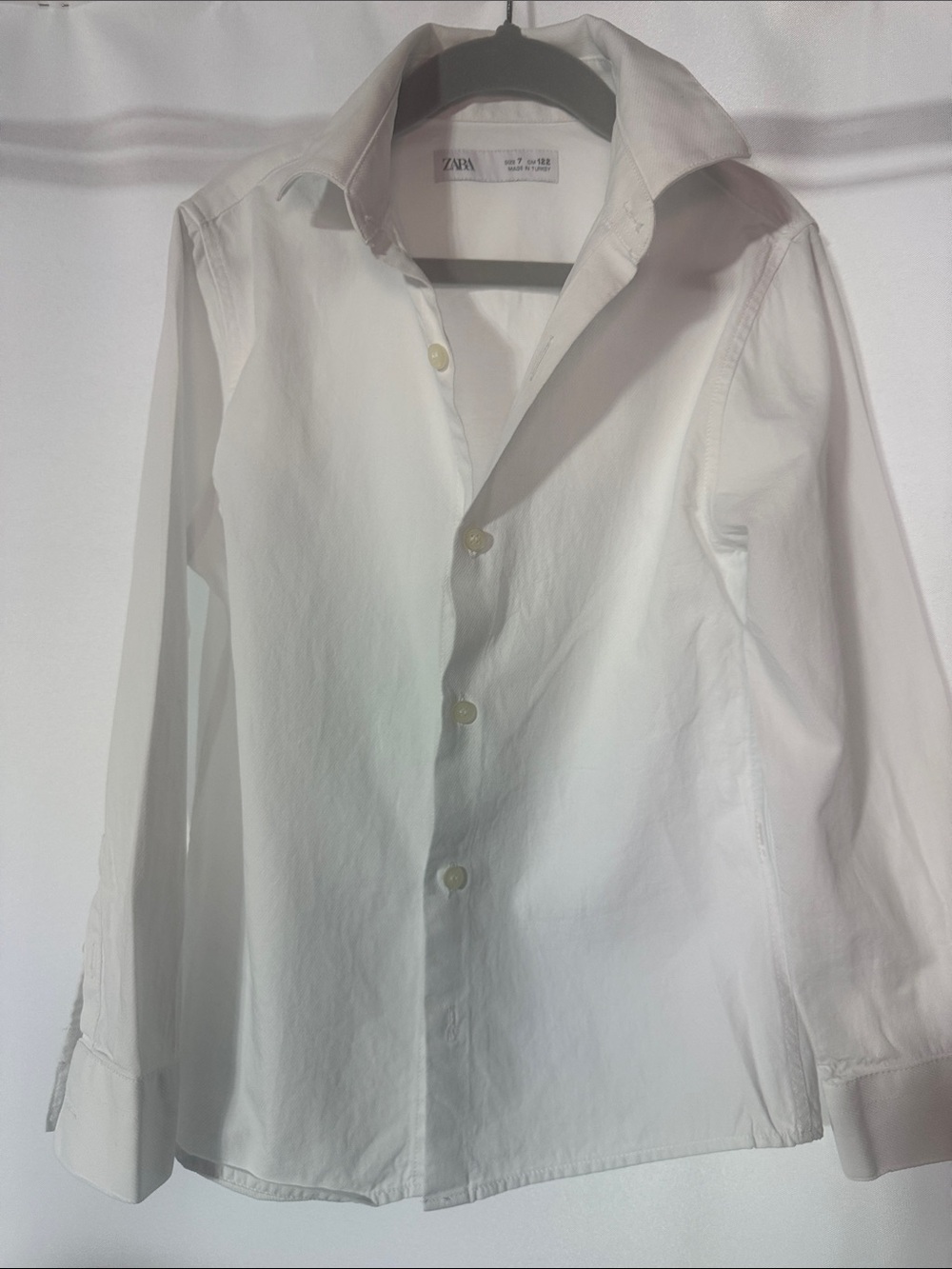 Zara White Button-Down Shirt for Kids